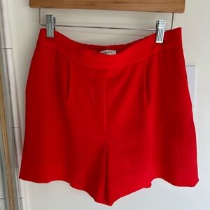 Aritzia Babaton High Waist Red Shorts